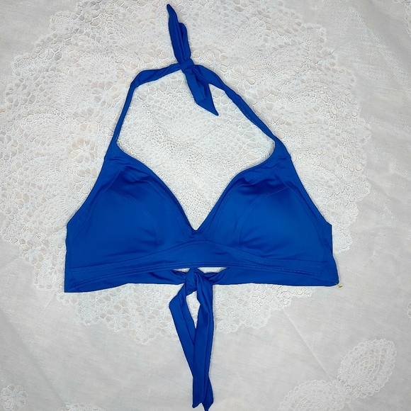 Title Nine Blue Bikini Top Sz Large - Picture 1 of 7